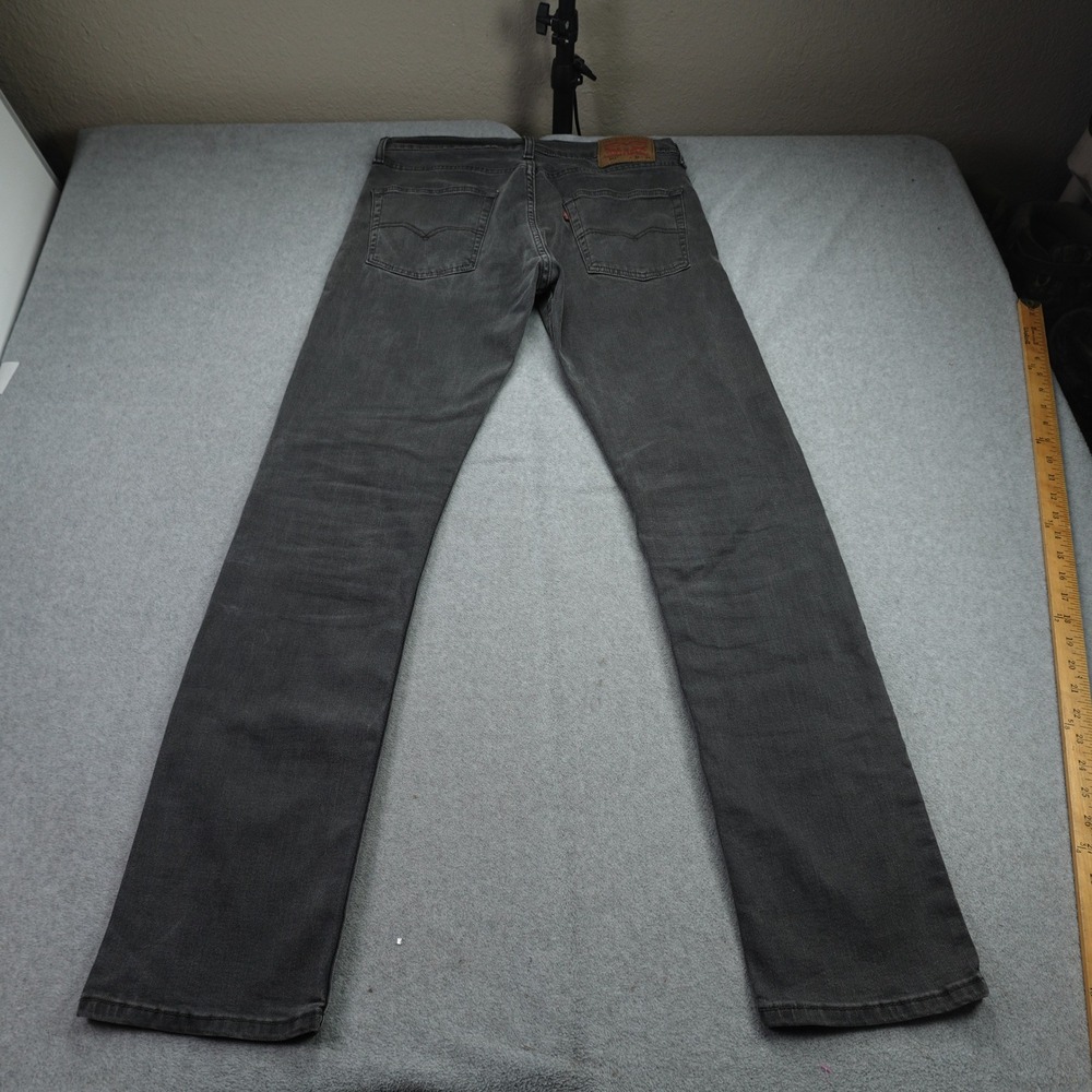 Levi's 513 Jeans Mens 32x34 Gray Denim WaterLess Slim Straight Casual - Picture 3 of 16